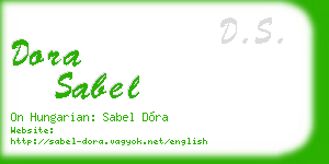 dora sabel business card